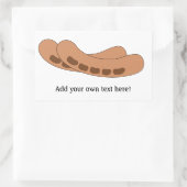 このカスタマイズソーセージ図 長方形シール (バッグ)