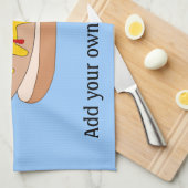 このカスタマイズホットドッグのグラフィック キッチンタオル (四つ折り)