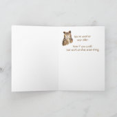 このカスタマイズ侮辱的なかわいいフクロウ誕生日カード カード (内部)