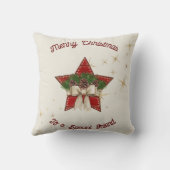 このカスタマイズ写真付きクリスマス装飾用クッション クッション (裏面)