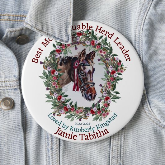 このカスタマイズ卒業式のリボンボタン 缶バッジ (インサイチュ)