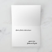 このカスタマイズ可愛いボアヤギ誕生日カード カード (内部)