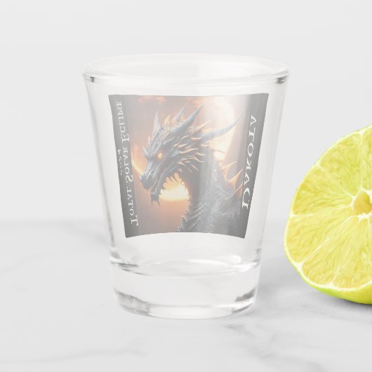 このカスタマイズ吸熱器のショットグラスを受け取る人 ショットグラス (裏面)
