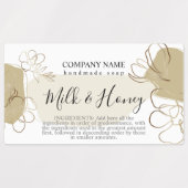 このカスタマイズ手作り石鹸ラベルテンプレート ラベル (デザイン1)