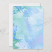 このカスタマイズ水彩背景 招待状 (裏面)