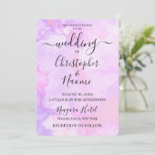 このカスタマイズ水彩背景 招待状 (スタンド正面)