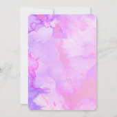 このカスタマイズ水彩背景 招待状 (裏面)