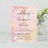 このカスタマイズ水彩背景 招待状 (スタンド正面)