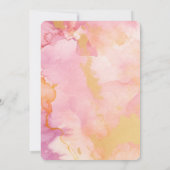 このカスタマイズ水彩背景 招待状 (裏面)