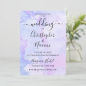 このカスタマイズ水彩背景 招待状 (スタンド正面)