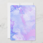 このカスタマイズ水彩背景 招待状 (裏面)