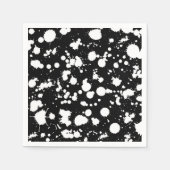 このカスタマイズ白黒(ばちゃばちゃ)跳ねるアー絵を描ト スタンダードカクテルナプキン (正面)