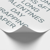 このカスタマイズ6フィートの長いバレンタインの日 ラッピングペーパー (角)