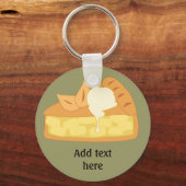 このカスタマイズApple Pie Sliceグラフィック キーホルダー (正面)