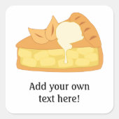 このカスタマイズApple Pie Sliceグラフィック スクエアシール (正面)