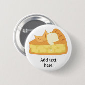 このカスタマイズApple Pie Sliceグラフィック 缶バッジ (正面&裏面)