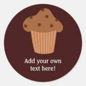このカスタマイズChocチップマフィンのグラフィック ラウンドシール (正面)