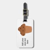 このカスタマイズChocチップマフィンのグラフィック ラゲッジタグ (正面縦)