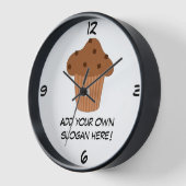 このカスタマイズChocチップマフィンのグラフィック 壁時計 (傾斜)