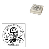 このカスタム本は可愛いフクロウの本だ ラバースタンプ (押印)