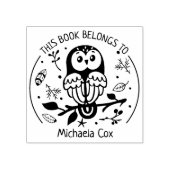 このカスタム本は可愛いフクロウの本だ ラバースタンプ (インプリント)