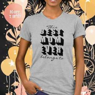 このカスタム母最高のは今までタイポグラフィに Tシャツ