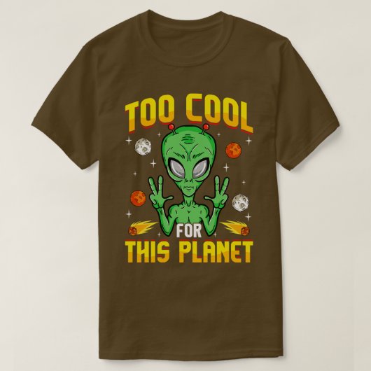 このカッコいい惑星には Tシャツ (デザイン正面)