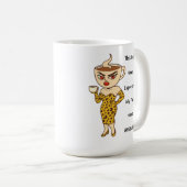 このカップにはエスプレッソが入る。私の顔には態度が宿る。 コーヒーマグカップ (正面右)