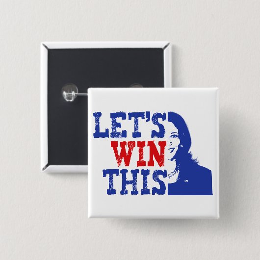 このカマラハリス2024で勝利しようグランジ 缶バッジ (正面&裏面)