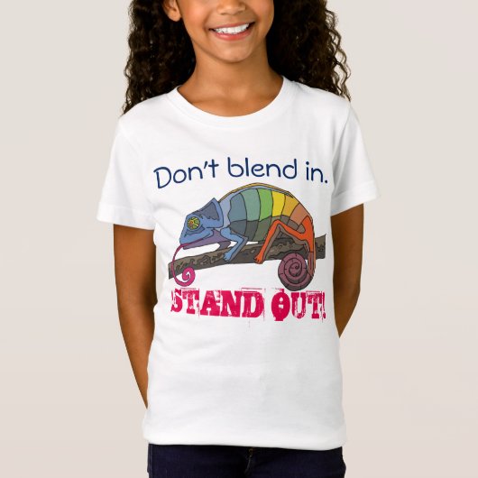 このカメレオンは…混じりません Tシャツ (正面)