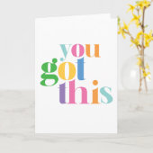 このカラフルで元気が出る励ましの言葉が、あなたを勇気づける！ カード (黄色い花)