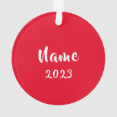 このカラーガードのコーチをカスタマイズ オーナメント (裏面)