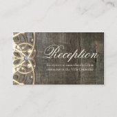 このカントリーレースとウッド素朴披露宴カード エンクロージャーカード (裏面)