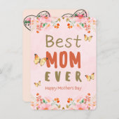 このカードで母を幸せにする 招待状 (正面/裏面)