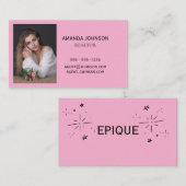 このカードはプロフェッショナリズムとtouchを融合させる 名刺 (正面/裏面)