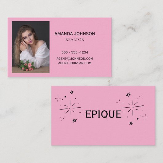 このカードはプロフェッショナリズムとtouchを融合させる 名刺 (正面/裏面)