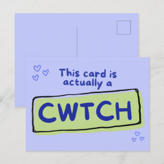 このカードは、実際にはcwtch(なでなでを送る)です ポストカード