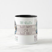 このガラスは大気のマグの半分入っています マグカップ (中央)