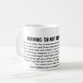 このガラスを壊さないで下さい! コーヒーマグカップ (正面左)