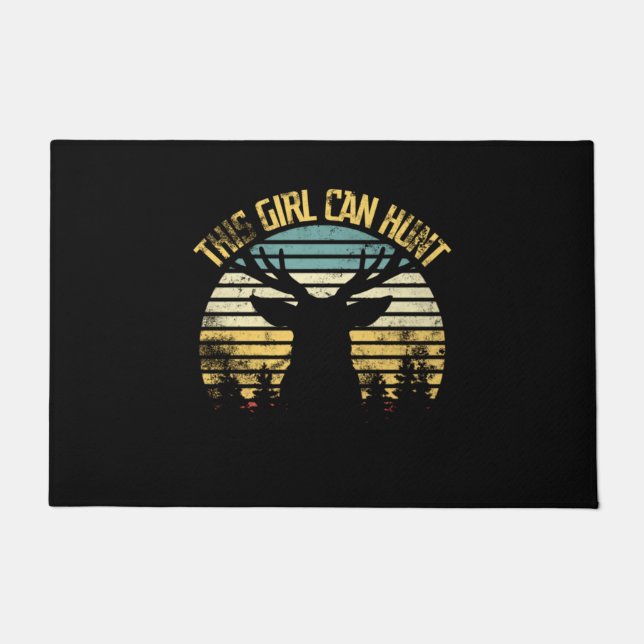 このガールキャン狩りクラシック ドアマット (正面)