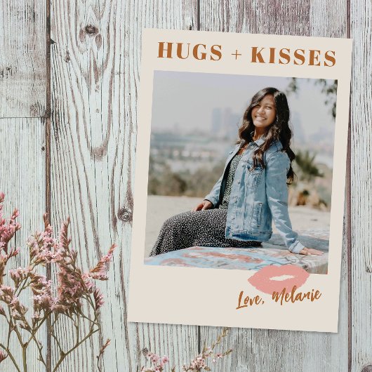 このキススクリプトValentine's Dayフォトカード – Peach シーズンカード