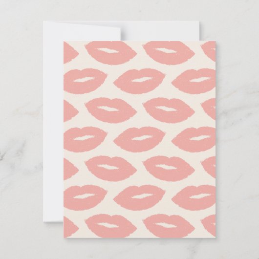 このキス スクリプト ステーショナリー ノート カード - ピーチ (裏面)