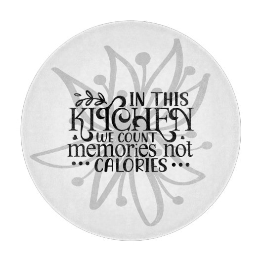 このキッチンではカロリーではなく思い出を数える カッティングボード (正面)