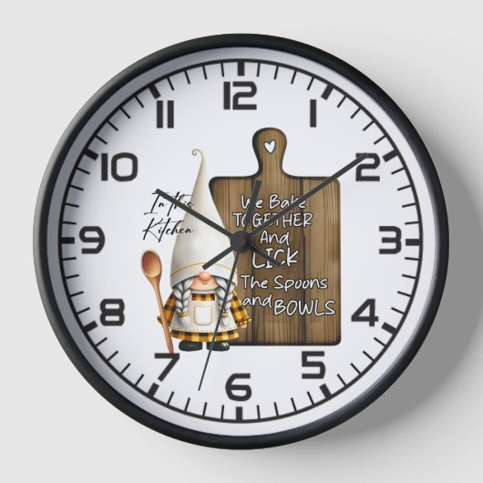 このキッチンで一緒に焼く 壁時計 (正面)