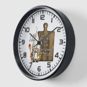 このキッチンで一緒に焼く 壁時計 (傾斜)