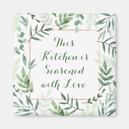 このキッチンは冷蔵庫が好き マグネット (正面)