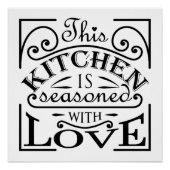 このキッチンは愛引用文デザイン ポスター (正面)