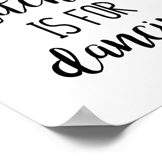 このキッチンは踊りおもしろいタイポグラフィ引用文 ポスター (角)