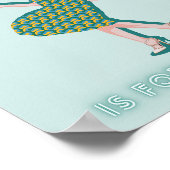 このキッチンは踊りグリーンウーマンポスター用 ポスター (角)