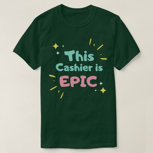 このキャッシャーはEPIC Tシャツ (デザイン正面)